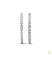 0.50 CT. Inside-Out Diamond Hoop Earrings