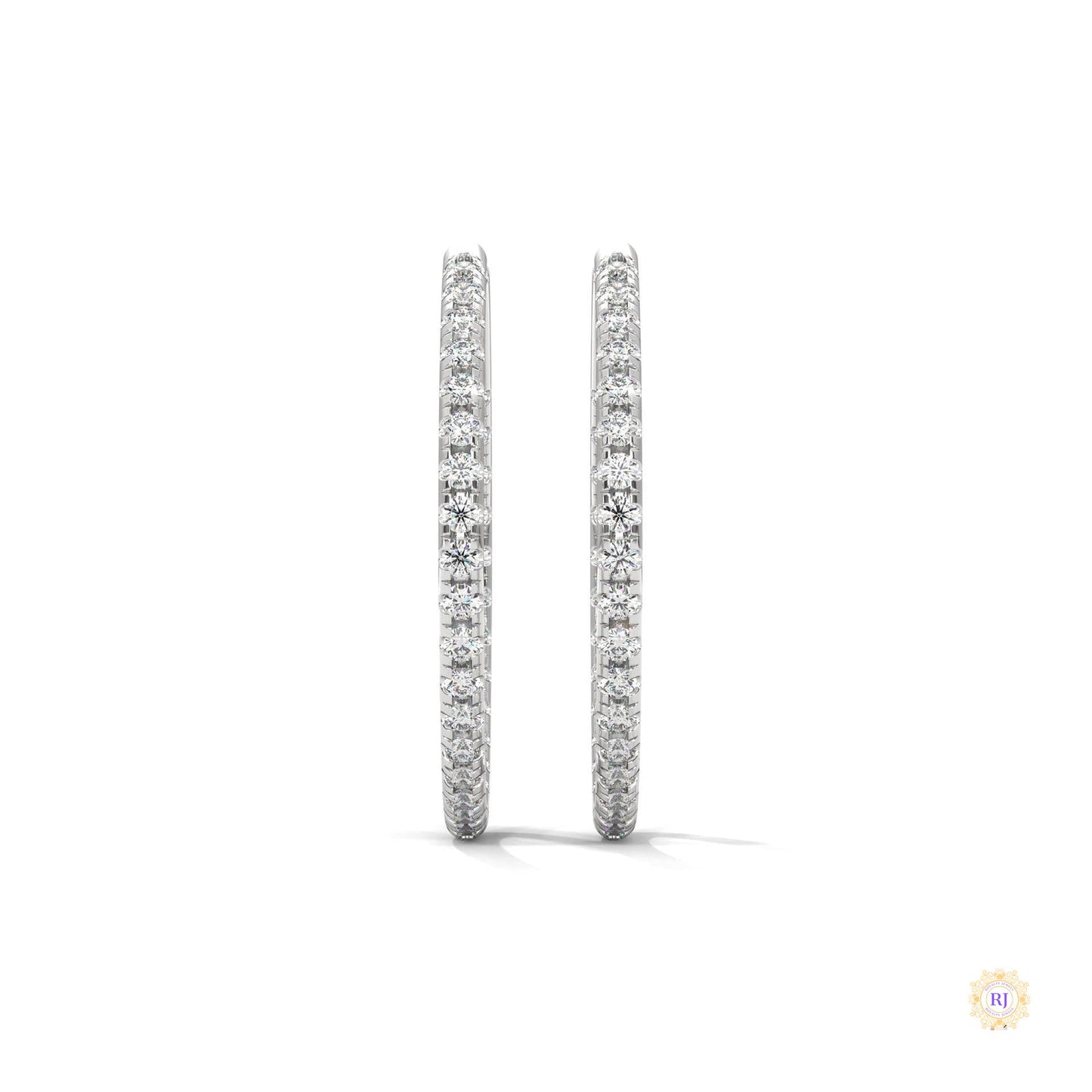 0.50 CT. Inside-Out Diamond Hoop Earrings