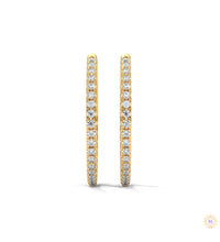 0.50 CT. Inside-Out Diamond Hoop Earrings