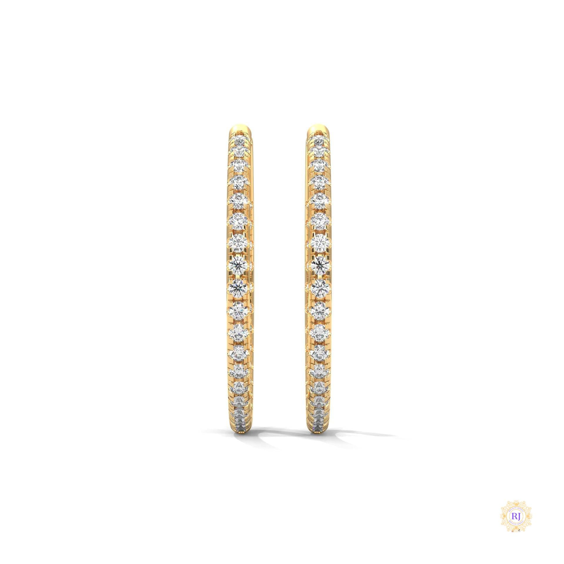 0.50 CT. Inside-Out Diamond Hoop Earrings