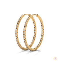 0.50 CT. Inside-Out Diamond Hoop Earrings