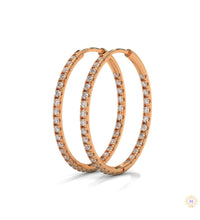 0.50 CT. Inside-Out Diamond Hoop Earrings