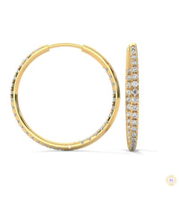 0.50 CT. Inside-Out Diamond Hoop Earrings