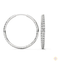 0.50 CT. Inside-Out Diamond Hoop Earrings