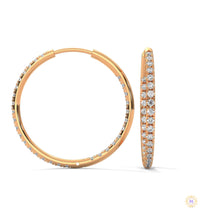 0.50 CT. Inside-Out Diamond Hoop Earrings