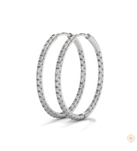 0.50 CT. Inside-Out Diamond Hoop Earrings