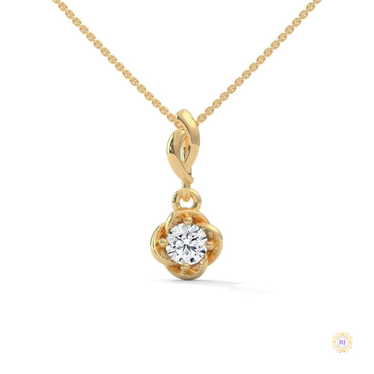 0.50 CT. Solitaire Twist Bloom Pendant