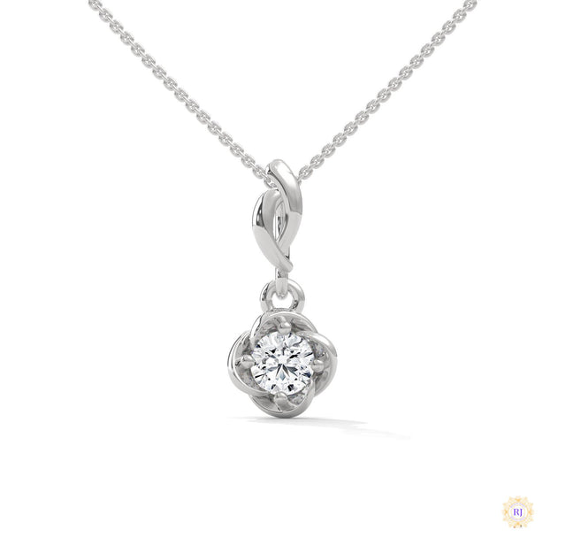 0.50 CT. Solitaire Twist Bloom Pendant