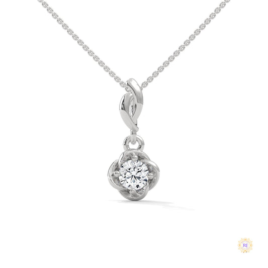 0.50 CT. Solitaire Twist Bloom Pendant