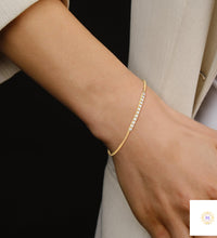 0.50 Ct. Bar Lab Diamond Chain Bracelet Everyday Luxe