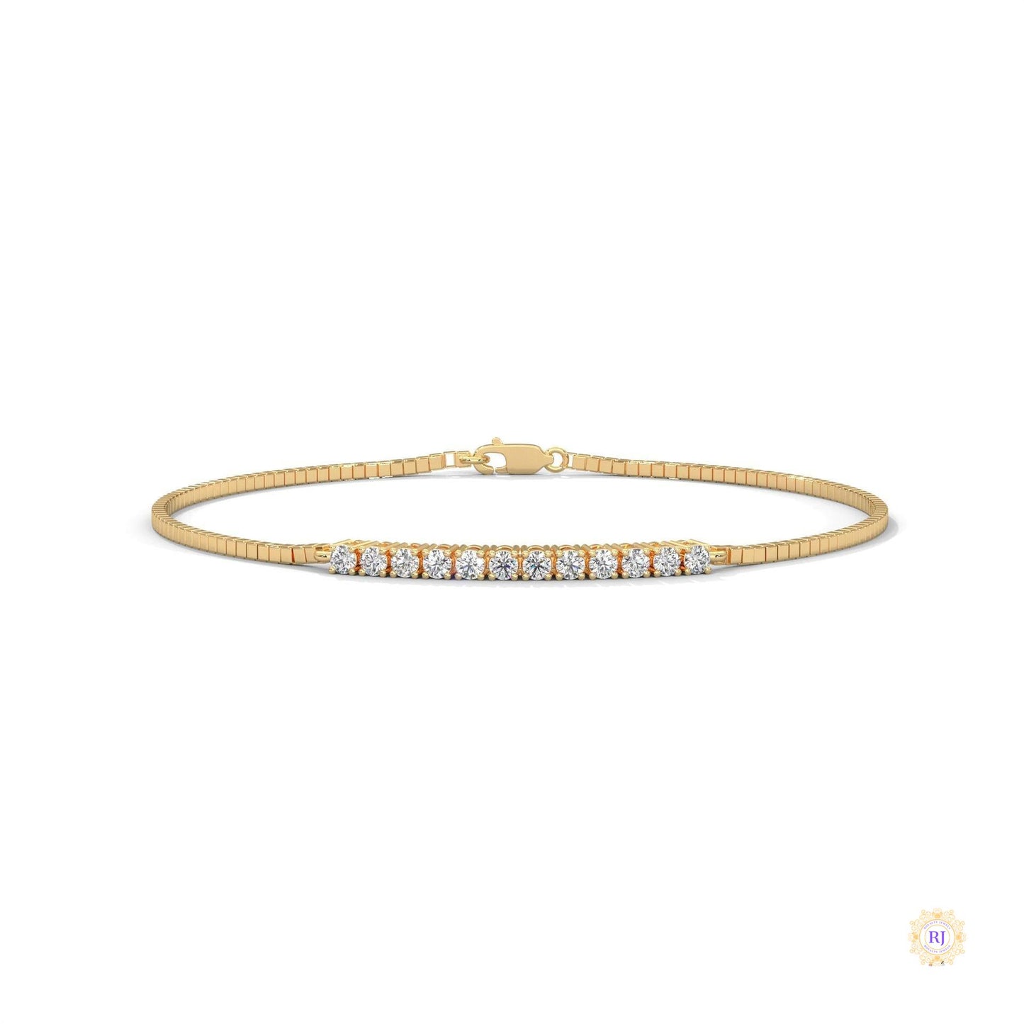 0.50 Ct. Bar Lab Diamond Chain Bracelet Everyday Luxe