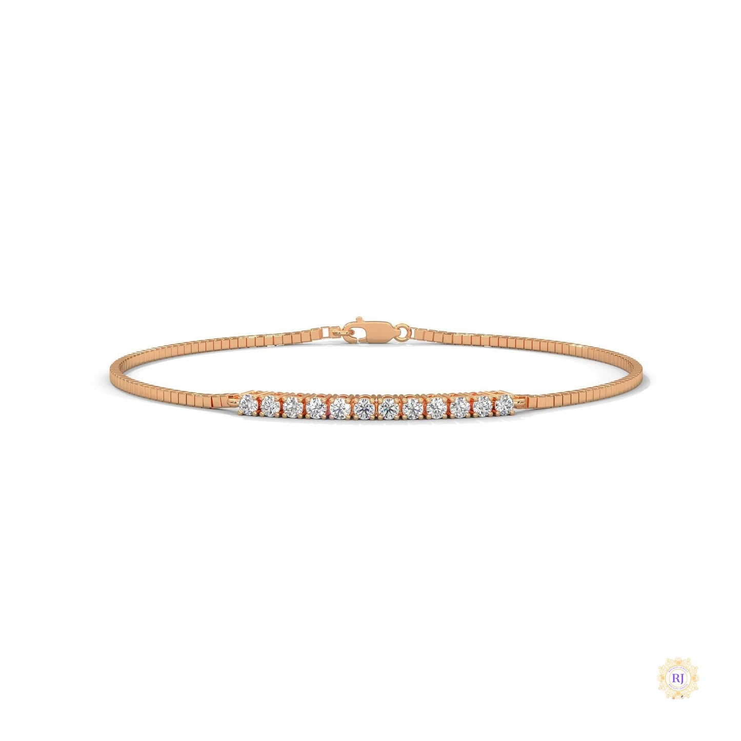 0.50 Ct. Bar Lab Diamond Chain Bracelet Everyday Luxe