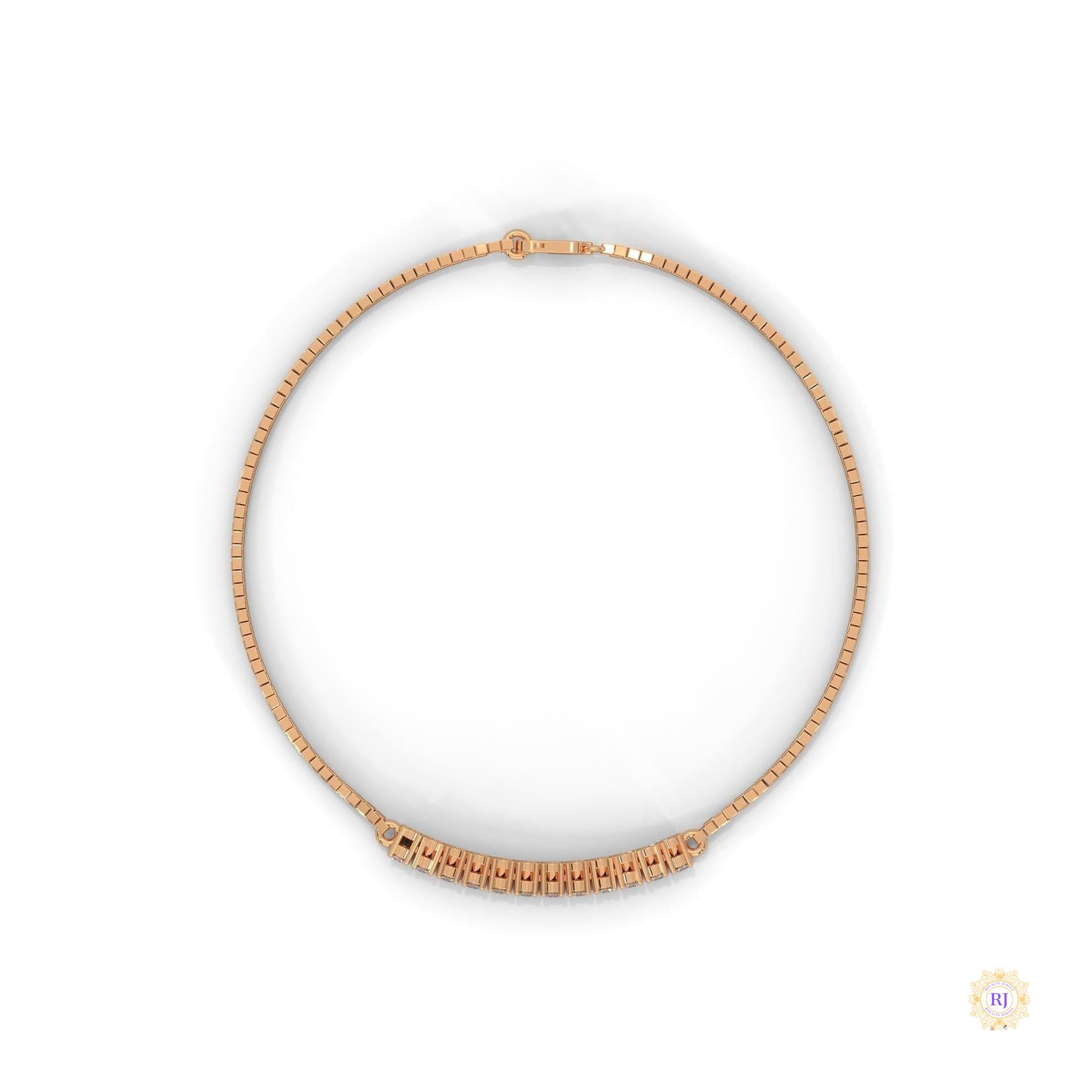 0.50 Ct. Bar Lab Diamond Chain Bracelet Everyday Luxe