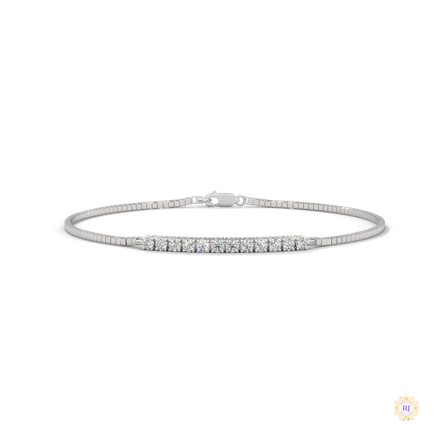 0.50 Ct. Bar Lab Diamond Chain Bracelet Everyday Luxe
