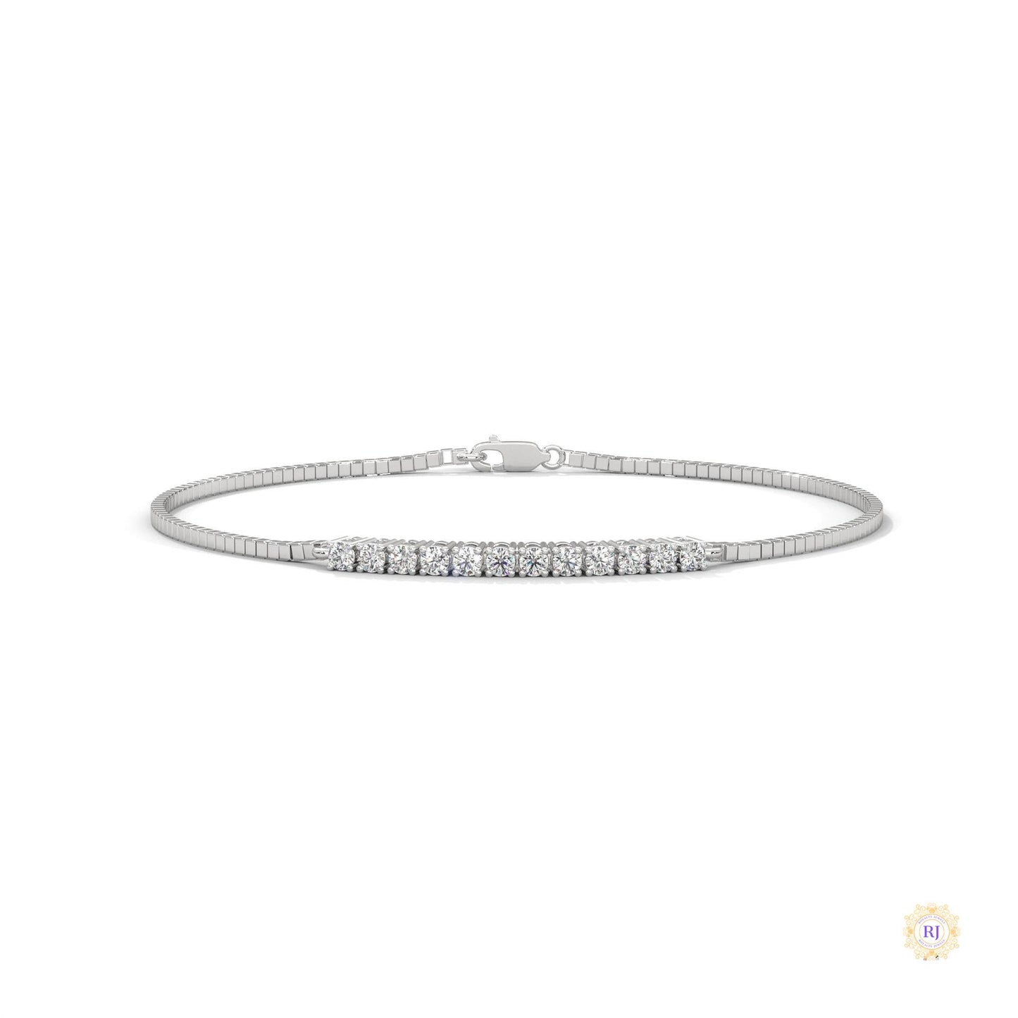 0.50 Ct. Bar Lab Diamond Chain Bracelet Everyday Luxe