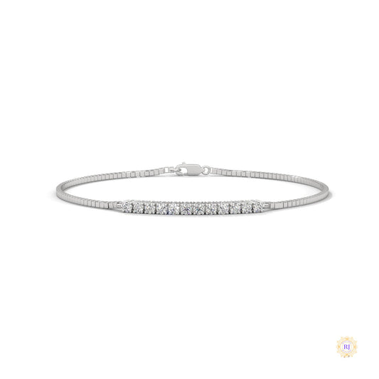 0.50 Ct. Bar Lab Diamond Chain Bracelet Everyday Luxe