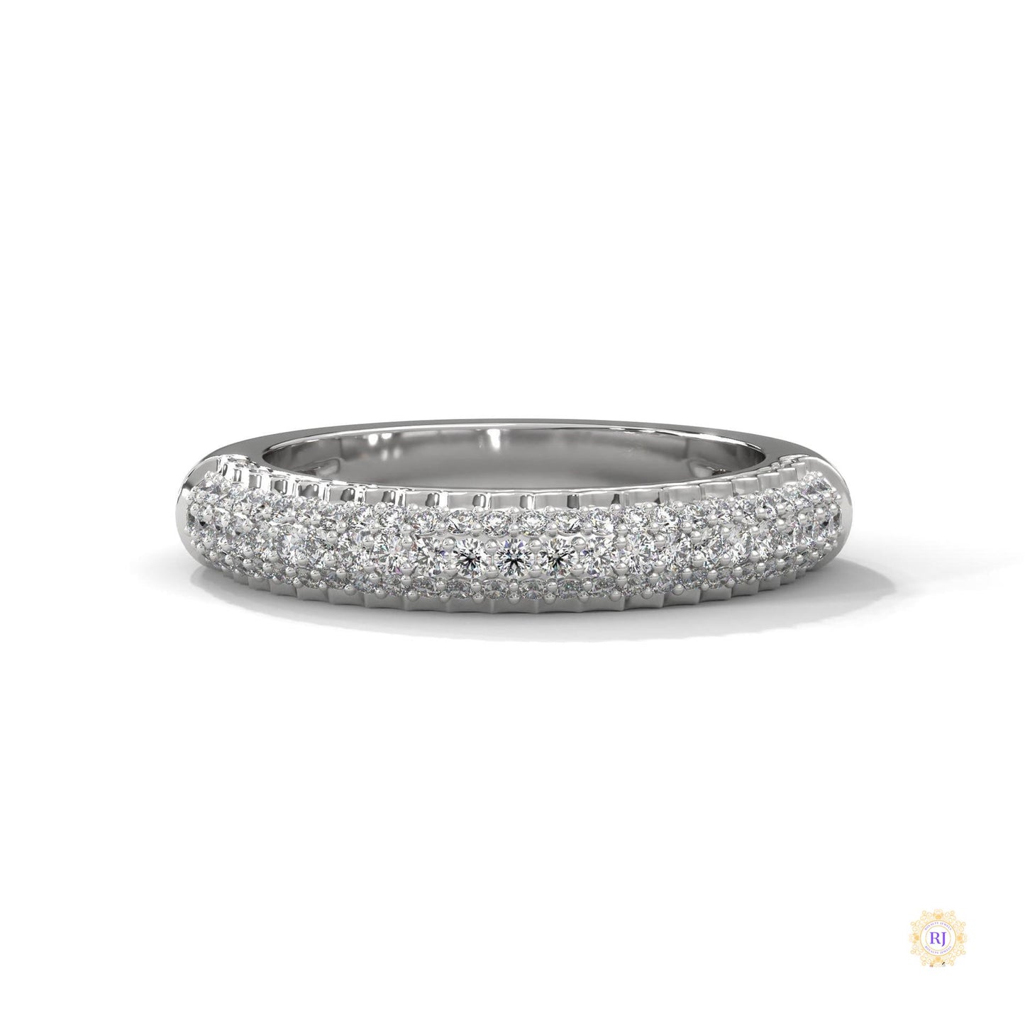 0.50 Ct. Lab Diamond Pavé Band Ring – Elegant Sparkle