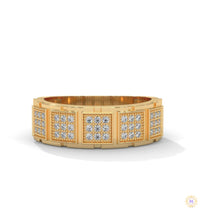 0.50 Ct. Men’s Lab Diamond Panel Ring | Luxury Design