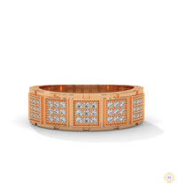 0.50 Ct. Men’s Lab Diamond Panel Ring | Luxury Design