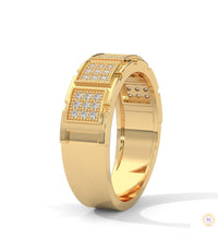 0.50 Ct. Men’s Lab Diamond Panel Ring | Luxury Design