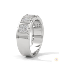 0.50 Ct. Men’s Lab Diamond Panel Ring | Luxury Design