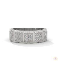 0.50 Ct. Men’s Lab Diamond Panel Ring | Luxury Design