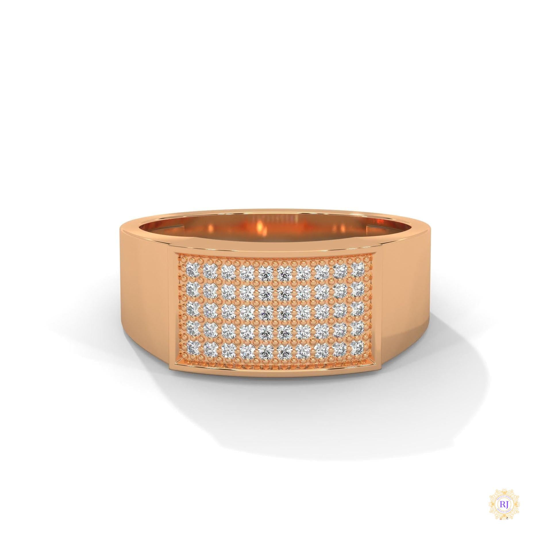 0.50 Ct. Men’s Pavé Lab Diamond Ring | Luxury Finish
