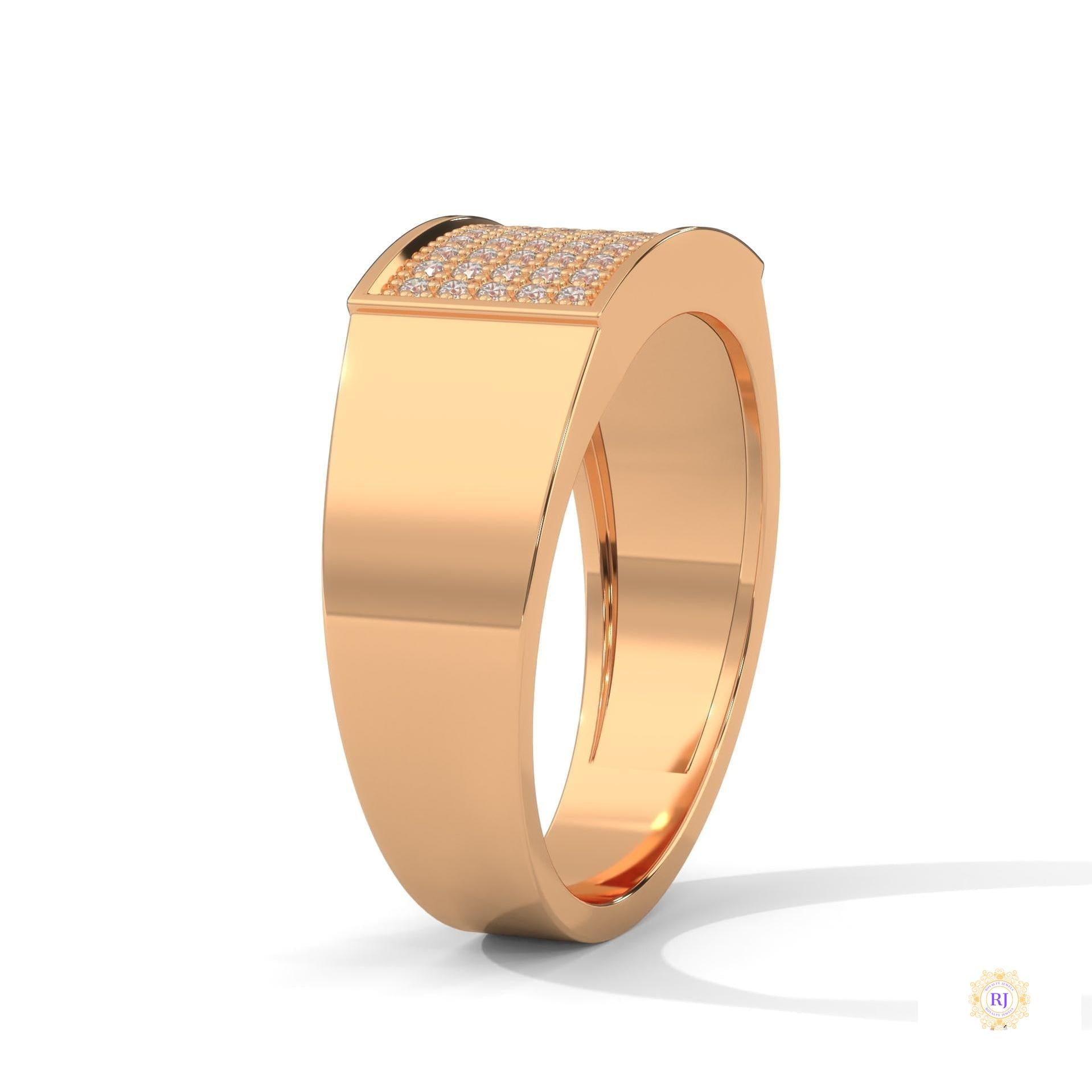 0.50 Ct. Men’s Pavé Lab Diamond Ring | Luxury Finish