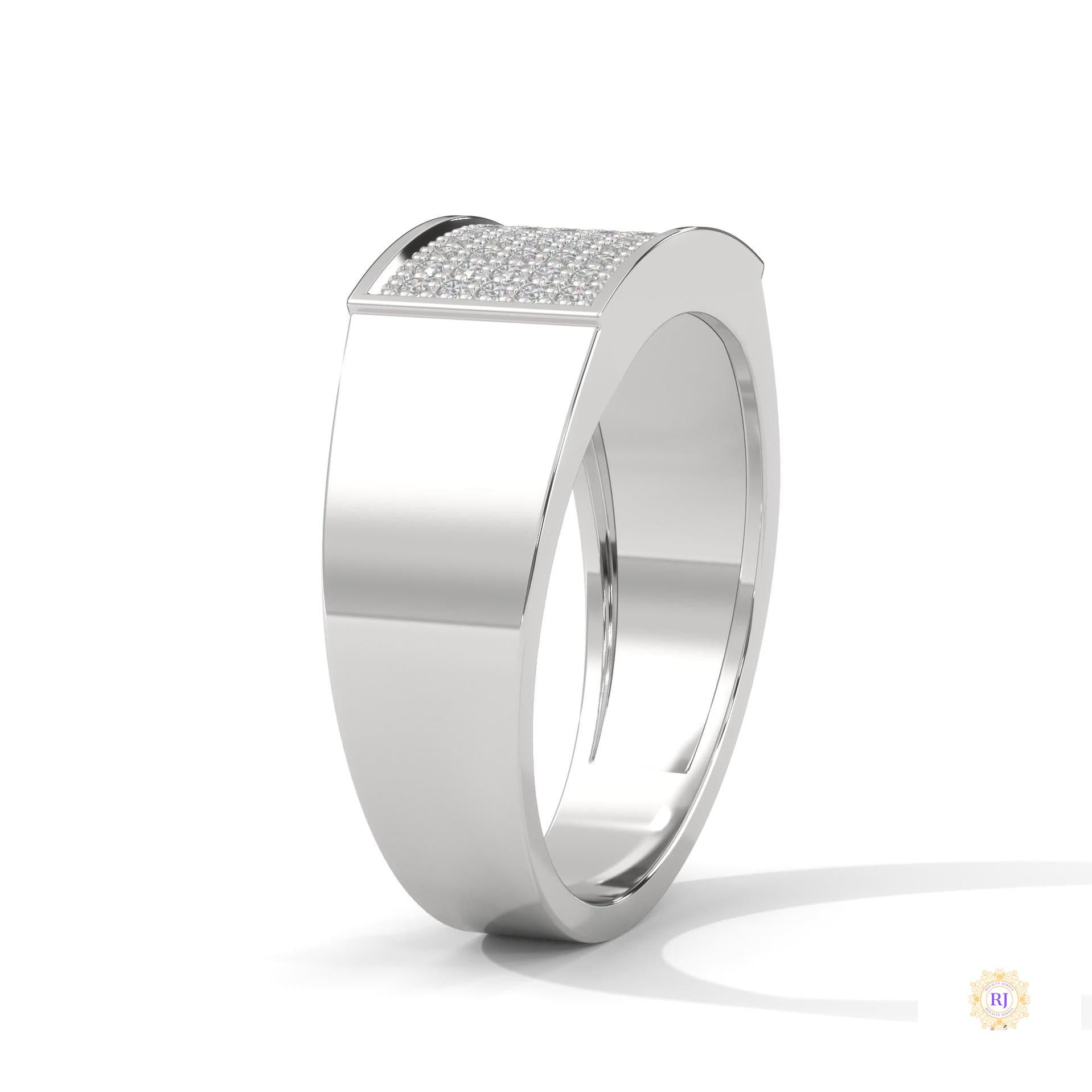 0.50 Ct. Men’s Pavé Lab Diamond Ring | Luxury Finish