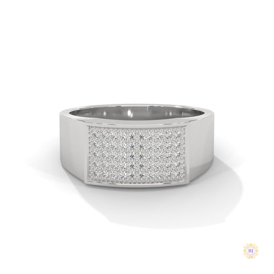 0.50 Ct. Men’s Pavé Lab Diamond Ring | Luxury Finish