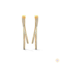 0.60 CT. Diamond Double Teardrop Hoop Earrings