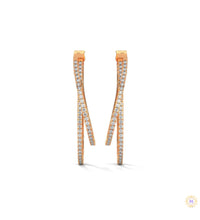 0.60 CT. Diamond Double Teardrop Hoop Earrings