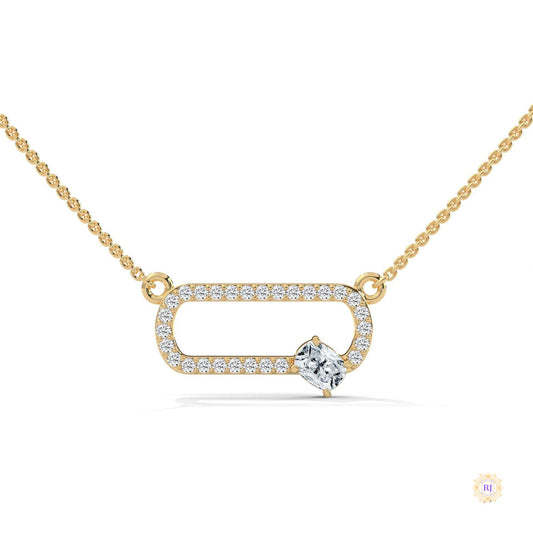 0.60 CT. Oval Link Diamond Pendant