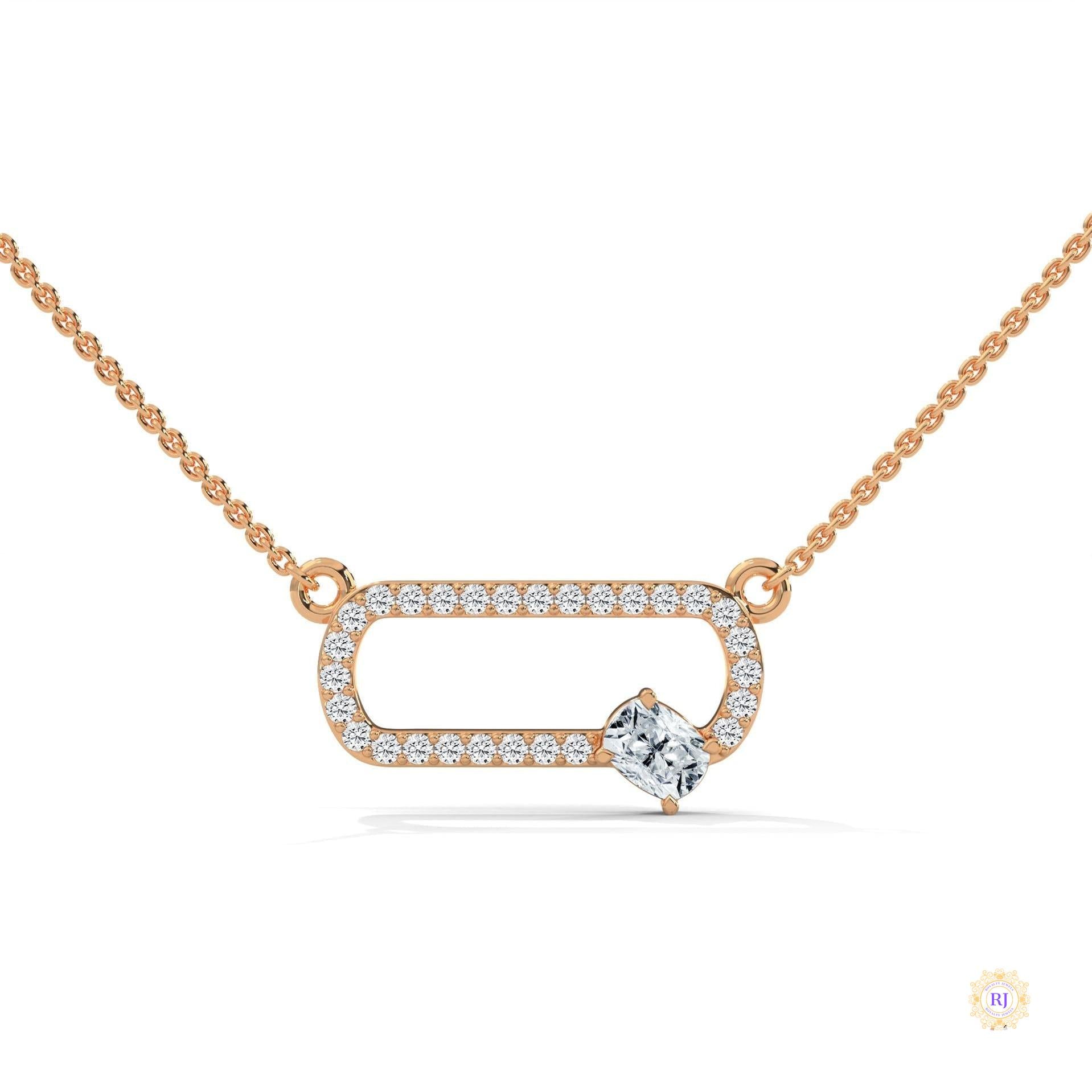0.60 CT. Oval Link Diamond Pendant