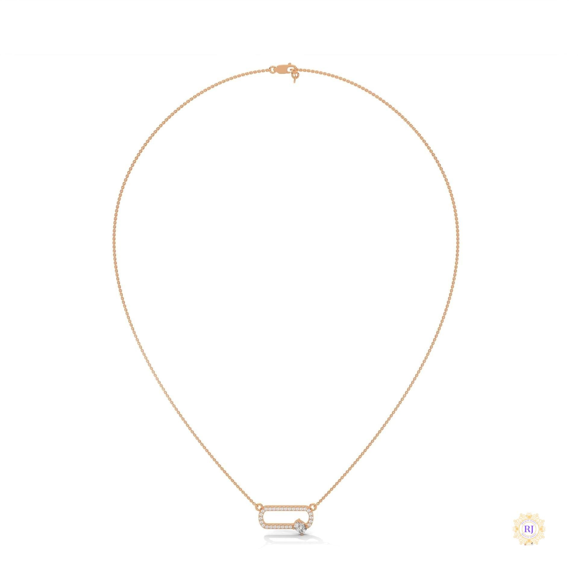 0.60 CT. Oval Link Diamond Pendant