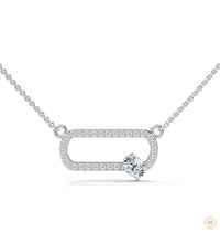 0.60 CT. Oval Link Diamond Pendant
