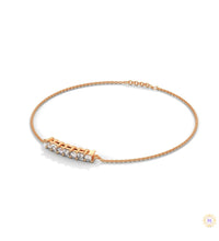 0.60 Ct. Princess Cut Bar Lab Diamond Bracelet