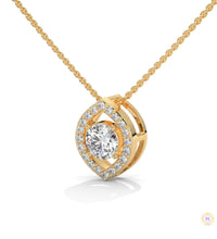 0.65 CT. Marquise Halo Diamond Pendant