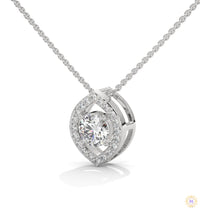 0.65 CT. Marquise Halo Diamond Pendant