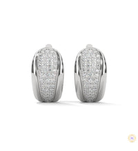 0.70 CT. Tapered Pavé Diamond Huggie Earrings