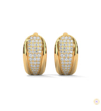 0.70 CT. Tapered Pavé Diamond Huggie Earrings
