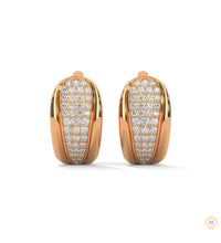 0.70 CT. Tapered Pavé Diamond Huggie Earrings