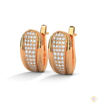 0.70 CT. Tapered Pavé Diamond Huggie Earrings