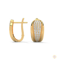 0.70 CT. Tapered Pavé Diamond Huggie Earrings