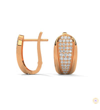 0.70 CT. Tapered Pavé Diamond Huggie Earrings