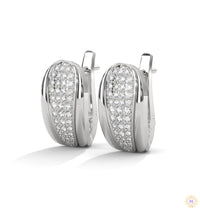 0.70 CT. Tapered Pavé Diamond Huggie Earrings