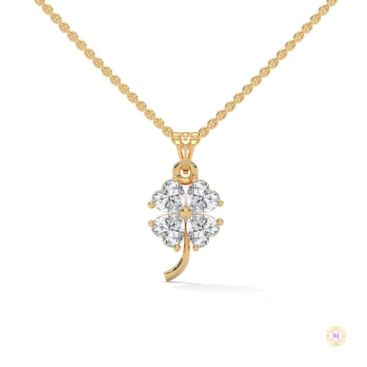 0.70 Ct. Diamond Four-Leaf Clover Pendant