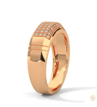 0.70 Ct. Men’s Lab Diamond Ring | Sculpted Pavé Finish
