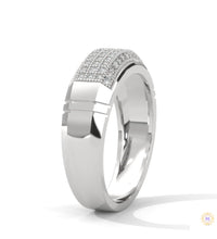 0.70 Ct. Men’s Lab Diamond Ring | Sculpted Pavé Finish