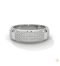 0.70 Ct. Men’s Lab Diamond Ring | Sculpted Pavé Finish